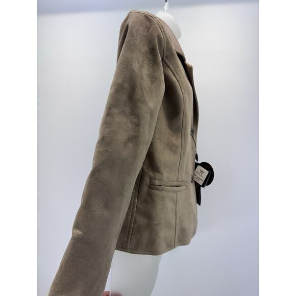 A G Milano Beige Leather Jacket New Old Stock 2015 Women’s Size Medium - Picture 4 of 11